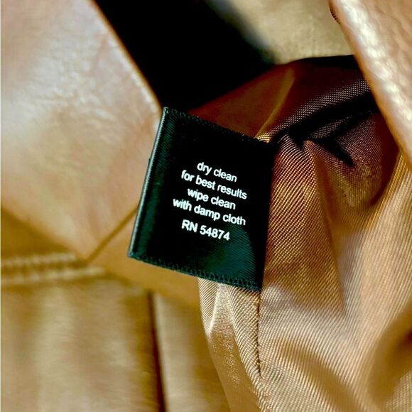 The Limited Faux Brown Leather Jacket Size Large NWT - Picture 6 of 9